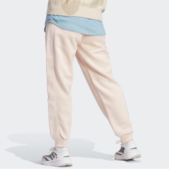 Adidas Light Pink Drawstring All Season Fleece Loose Fit Sweatpants - Picture 10 of 11